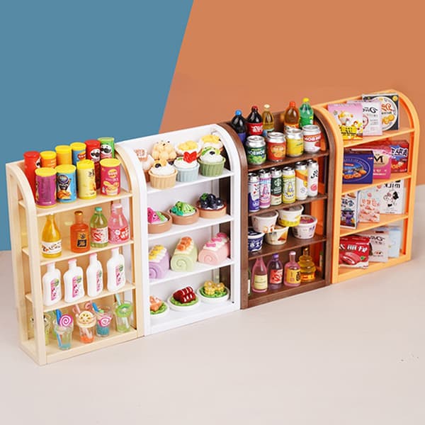 1:12 Dukkehus Miniaturehylde Display Stand Storage Rack Super White oneszie