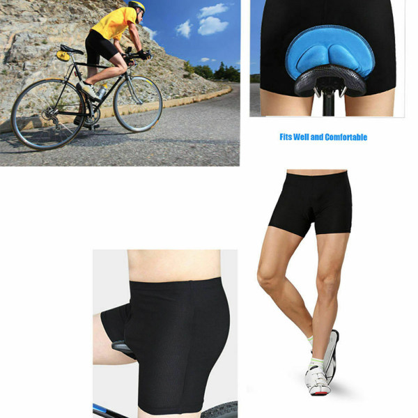 3D polstret undertøy for menn Sykkelshorts Bicycle Road Mountain B Blue XL