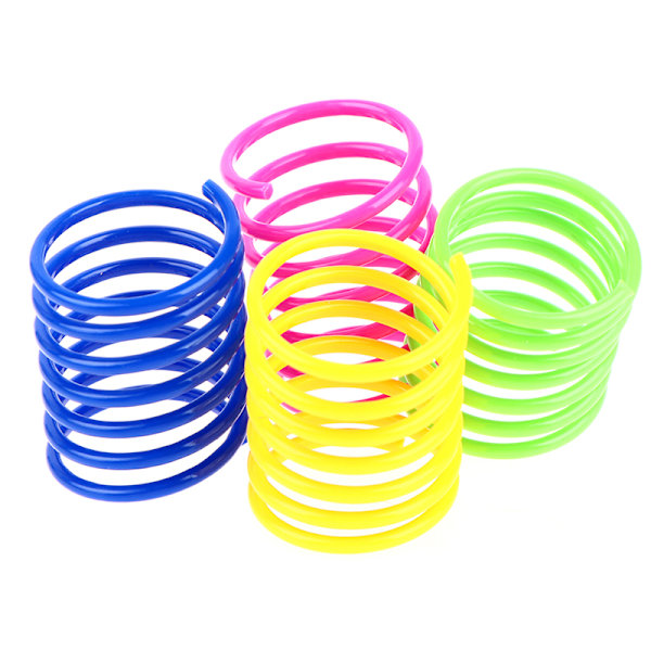 20 kpl Kestävä värikäs muovijouset Cat Pet Toy Coil Spiral one size