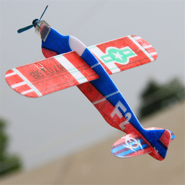 19 cm håndkast flyvende svævefly Skum flyvemaskine festtaske Fi Multicolor One Size