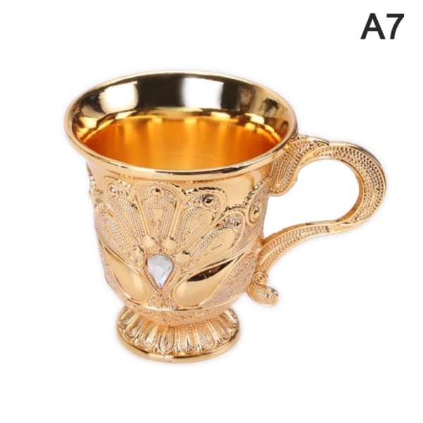 4st 30ML Retro Creative Small Beverage Wine Cup Gold European Multicolor 4Pcs