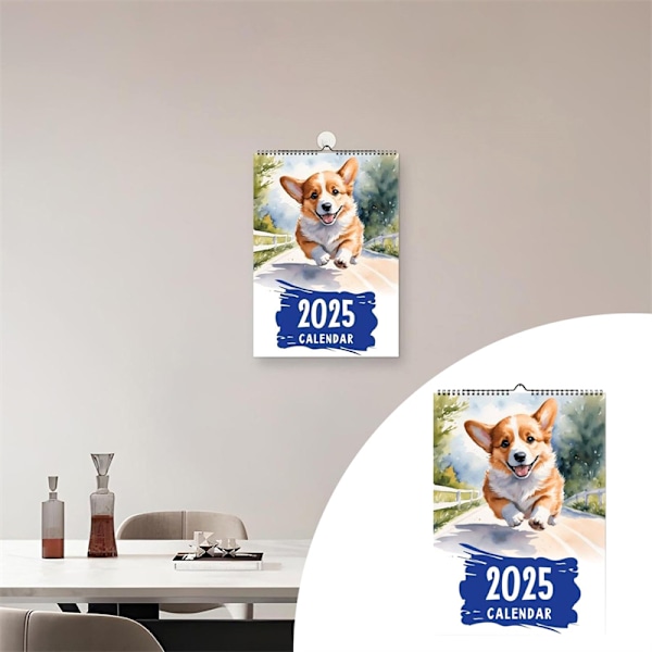 Valpväggkalender 2025 Hundkalender Väggkalender e Corgi Ann A