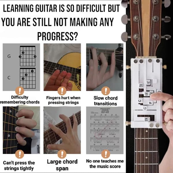 Gitarrackordpressare Gitarrhjälp Ackordtränare Ackordinlärning Sy A1