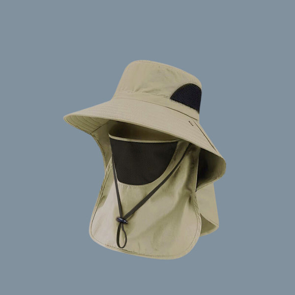 Mode Sommar Solhatt UV-Skydd Utomhus Andningsbar Avtagbar khaki