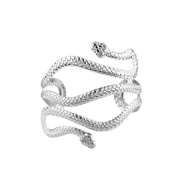 Open Snake Overarm Bangle Armbånd Justerbar Arm Cuff Bangle Silver 1pc