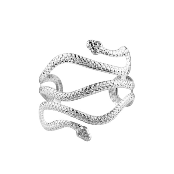 Open Snake Overarm Bangle Armbånd Justerbar Arm Cuff Bangle Silver 1pc