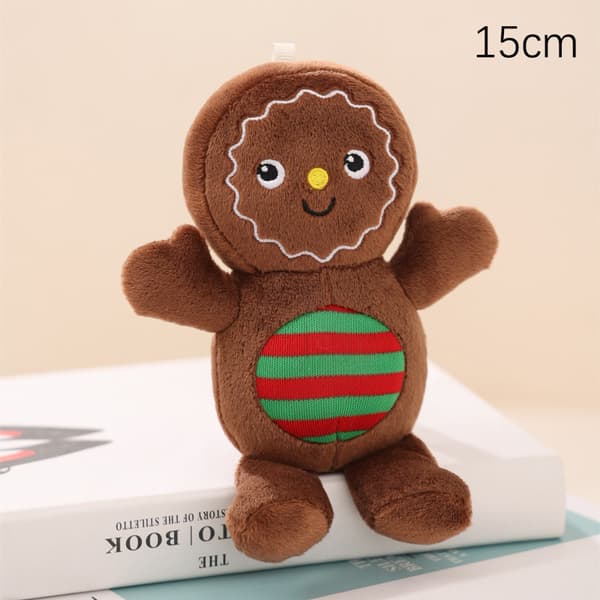 Julepynt Leker e Gingerbread Man Plysjleketøy Doll Pi brown 15cm