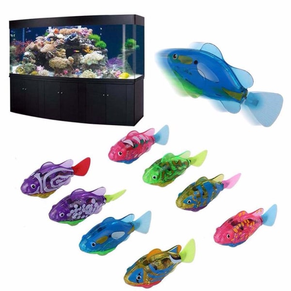 Morsom Svømming Elektronisk Fisk Aktivert Batteridrevet Fishin Multicolor 7