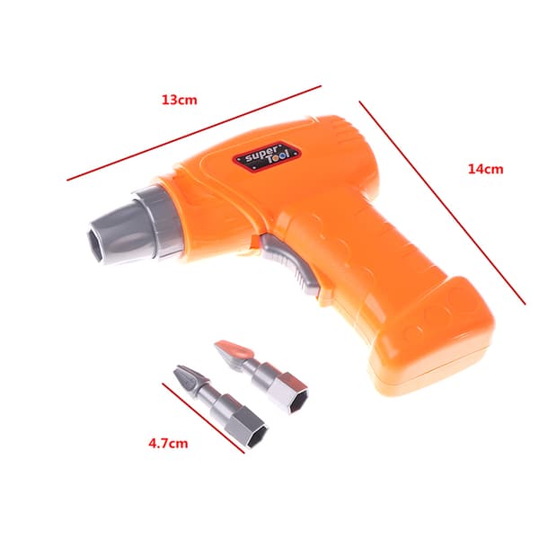 Gjør-det-selv-leker, elektrisk drill, skrumutter, demontering Creative Puzzle T Orange