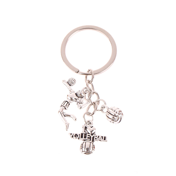 Kreativ DIY nøkkelring volleyballspiller legering nøkkelring charms A onesize
