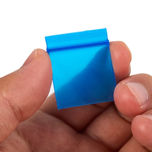 100 st plastförpackningspåsar Ziplock pillerförpackningspåsar Ne Blue