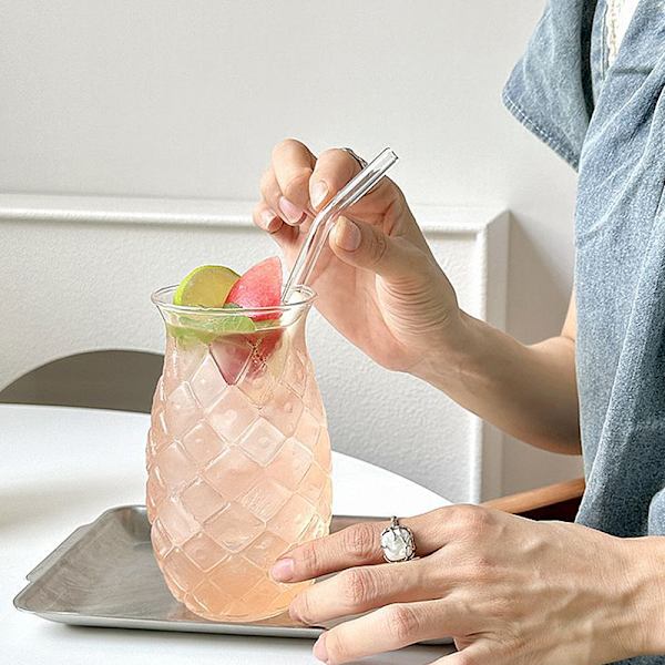 480 ml:n ananasmuotoiset cocktail-lasit, luovat juomalasit T 1