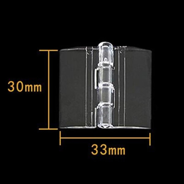 10 STK Holdbare klare akryl foldehængsler gennemsigtig plexigla Transparent 30*33mm