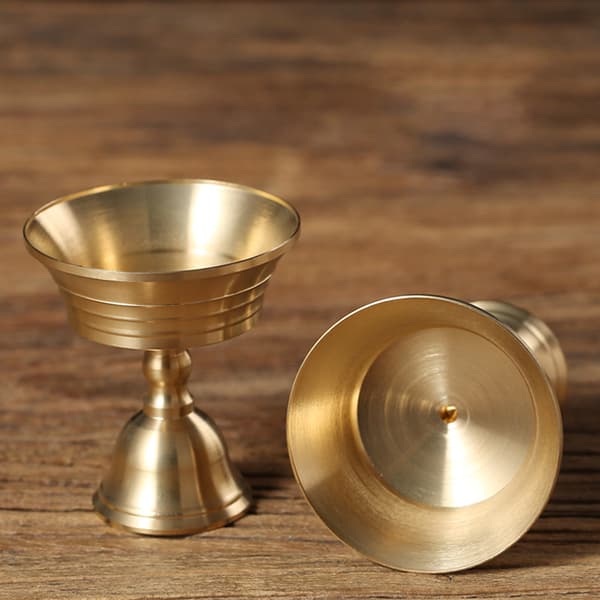 1 STK Lysestaker Kobber Smørlampeholder Lang Lampe Lysestake M