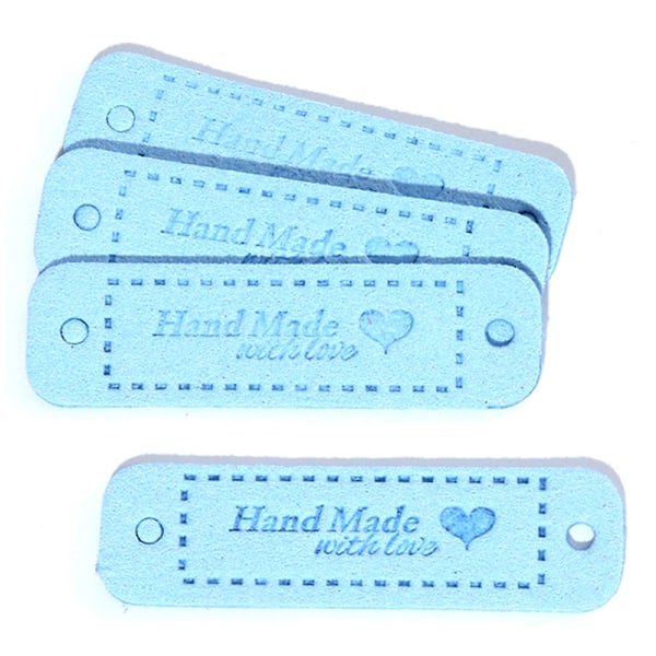 20 st Etiketter Handgjorda Med Kärlek Klädetiketter DIY Hantverk S Green