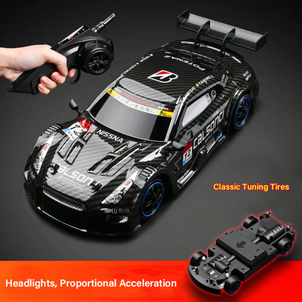 RC-bil för GTR/Lexus Road 4WD Drift Racing Car Championship Veh Black Black