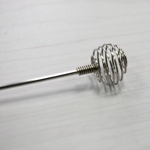 Rustfritt stål Honey Dipper Swizzle Spoon Stick Egg Beater Mix