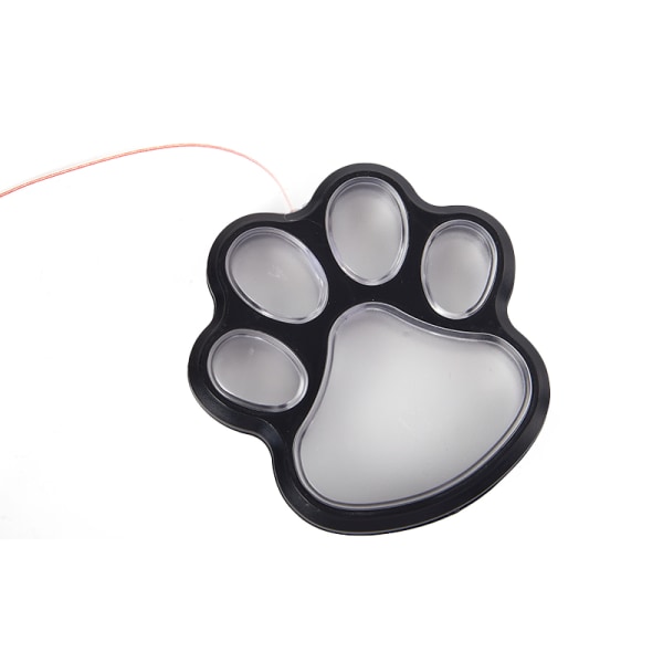 Solar LED Wind Chimes Lights Hunde Cat Six Outdoor Pet Pawprint Black One Size