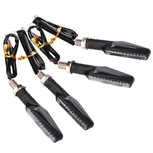 4 STK Universal Motorcykel 12 LED blinklys Blinker One Size