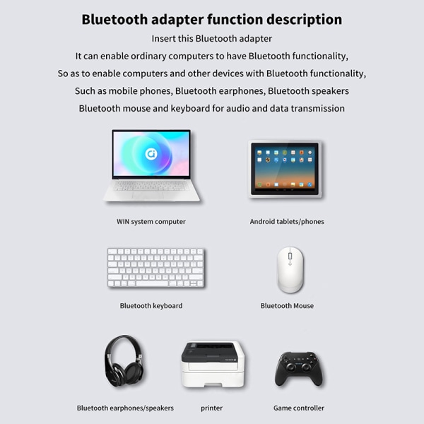 Bluetooth 5.3 Langaton USB -sovitin BT o Vastaanotin lähetin PC USB Adapter