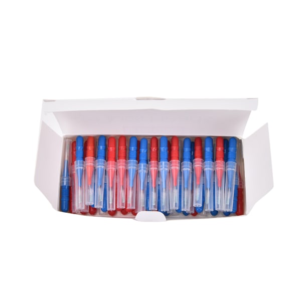 50X rent tandtrådshoved Hygiejne Dental Plastic Interdental B blue&red 50pcs