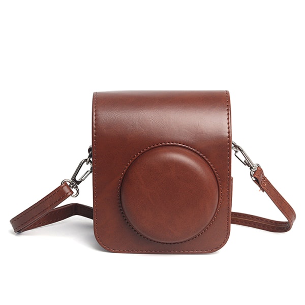 Instax Mini 12 Case -kameralaukkuun PU-nahkainen case Brown 1