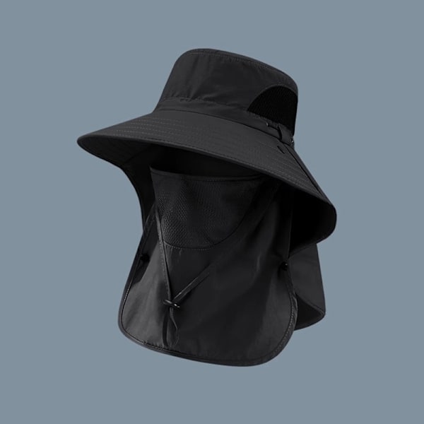 Mode Sommar Solhatt UV-Skydd Utomhus Andningsbar Avtagbar black