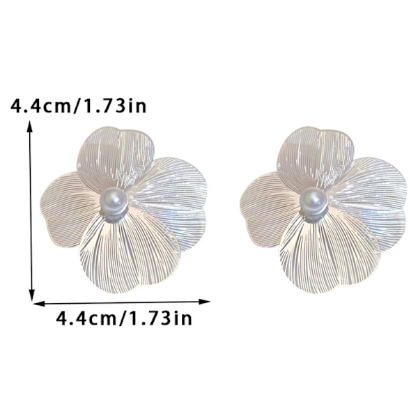 Store blomsterperleørering til kvinder Mode smykketilbehør onesize