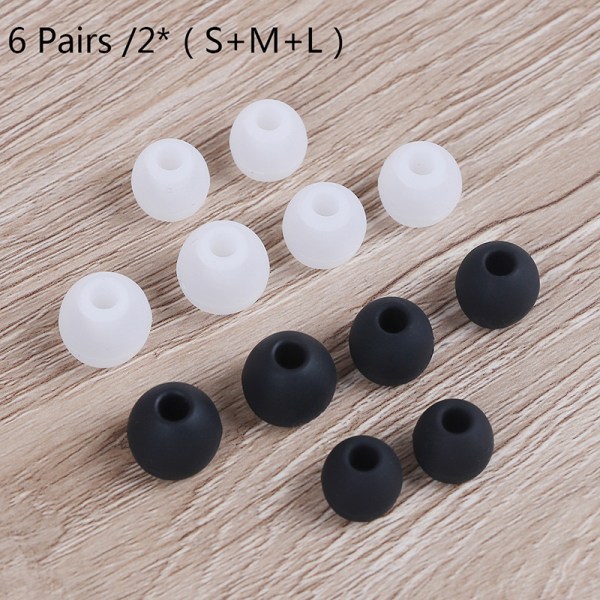 6 paria/2*(S+M+L) universal in-ear kuulokkeet kuulokkeet kuuloke nappikuulokkeet si Multicolor one size