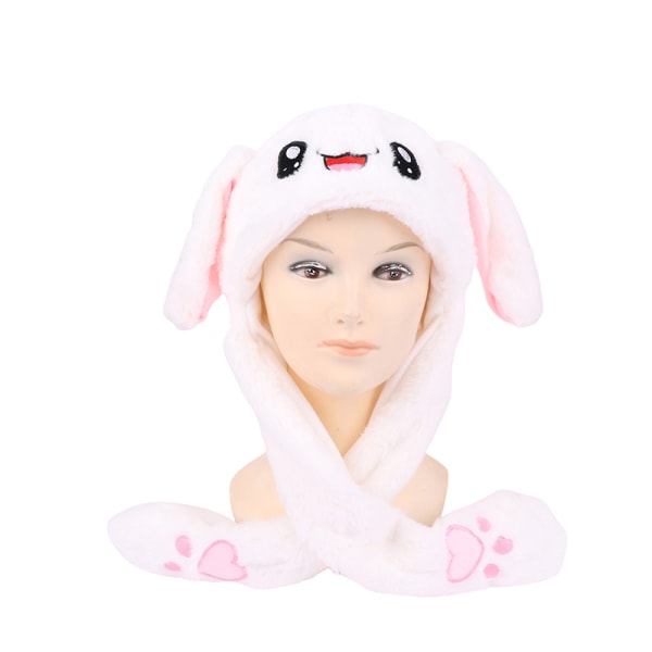 Kvinders Movable Bunny Ears Hatte Med Lys Piger Vinter Plys Multicolor G