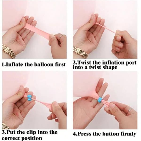 Ballonforseglingsclips 100pcs