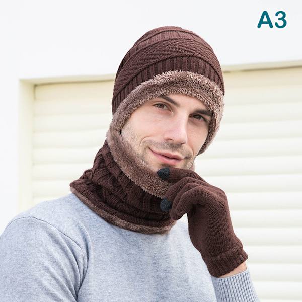 Vinterhatte Til Mænd Skullies Beanie Hat Vinterhue Mænd Damer Wo Coffee One Size