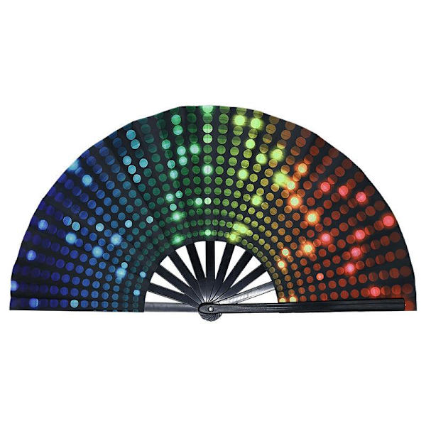 Kung Fu Fläkt UV Tryck Fluorescerande Fläkt Bambu Ben Vikbar E
