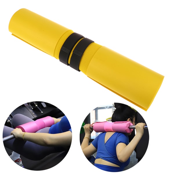 Vektløfting Barbell Pad Squat Protective Neck Shoulder Support Yellow one size