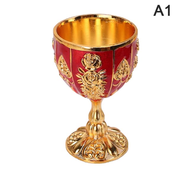 4st 30ML Retro Creative Small Beverage Wine Cup Gold European Multicolor 4Pcs