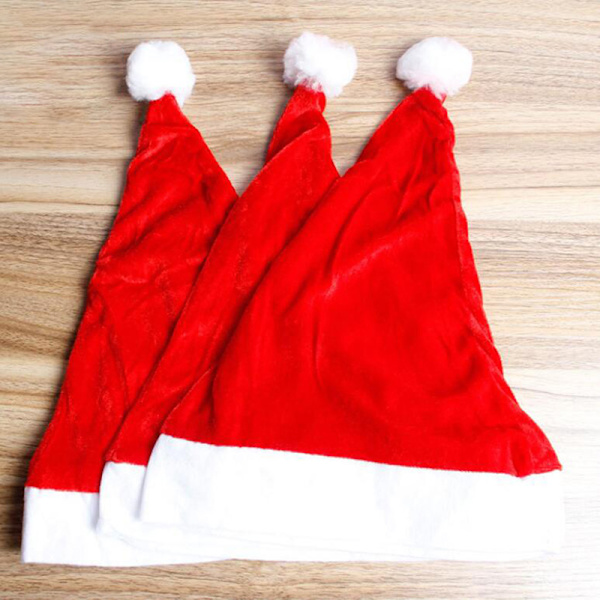 3 Stk Den Nye Julehat Xmas Julemand Fancy Kostume Julemanden Red 3pcs