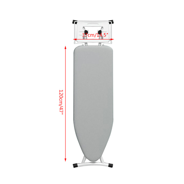 Polyesterinen silityslaudan cover Korkean lämpötilan kestävä kaksikerroksinen silityslaudan cover Gray 120*37cm