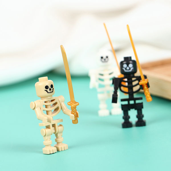 12 stk Skeleton (lige arme / drejearme) Pirates Castle Bui Multicolor 12pcs