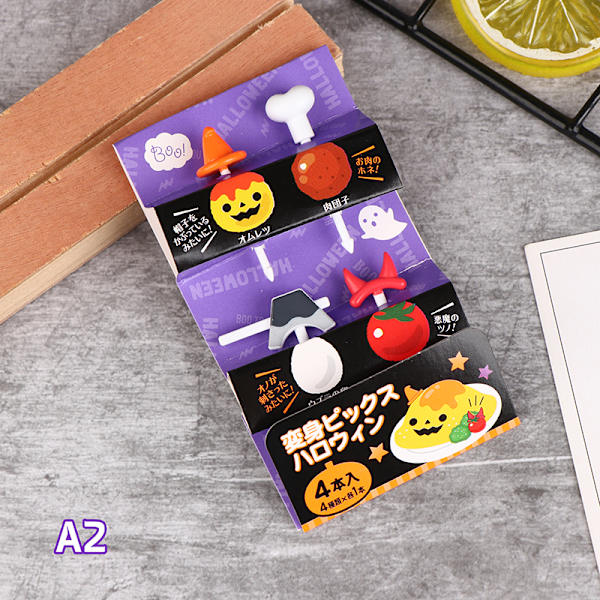1Pack Halloween Cocktail Picks Fruit Fork Muoti Lasten Hol A2 one size