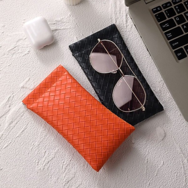 Vævet Brille Opbevaring Taske Briller Pouch Solbriller Box Eyewear Orange onesize