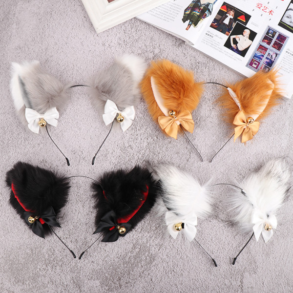 15 farger Beautiful Masquerade Halloween Cat Ears Cosplay Bow T A3