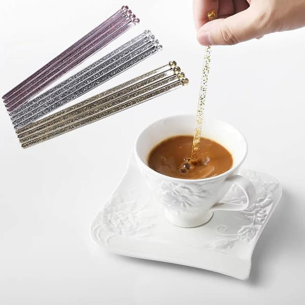 100 st transparenta plastpinnar drinkpinnar med kulhuvud Multicolor 18cm