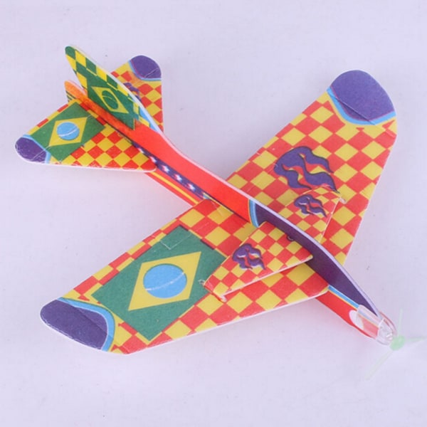 2st Nya Stretch Flying Glider Planes Barn Barn Leksaker Hela Multicolor 2pcs