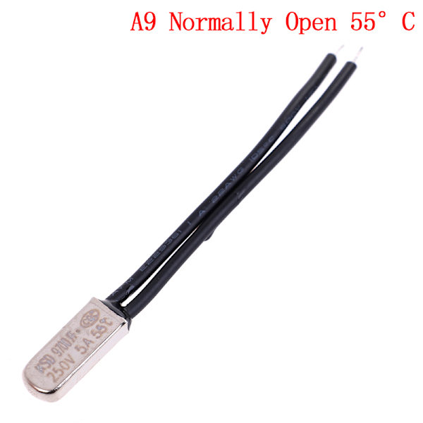 1 Stk KSD9700 temperaturafbryder termostatbeskytter normalt kl Black Normally Open 55°C