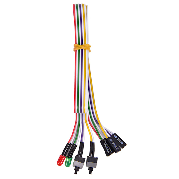 ATX PC Compute Bundkort Strømkabel 2 Tænd/Sluk/Nulstil m/ Multicolor one size