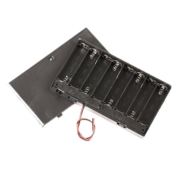 1/2 stk 8-spors AA-batteriholder Batterioppbevaringsboks med 1pcs