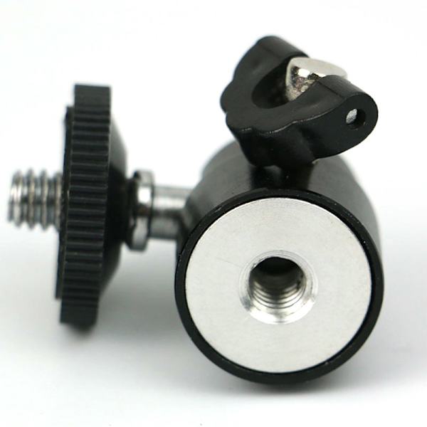 2 stk Mini 1/4" 360 dreibart kulehodeskruestativ DSLR kulehode Black 2pcs