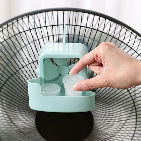 Elektrisk Ventilator Køleboks Isterning Opbevaringsboks Hurtig Køling Blue