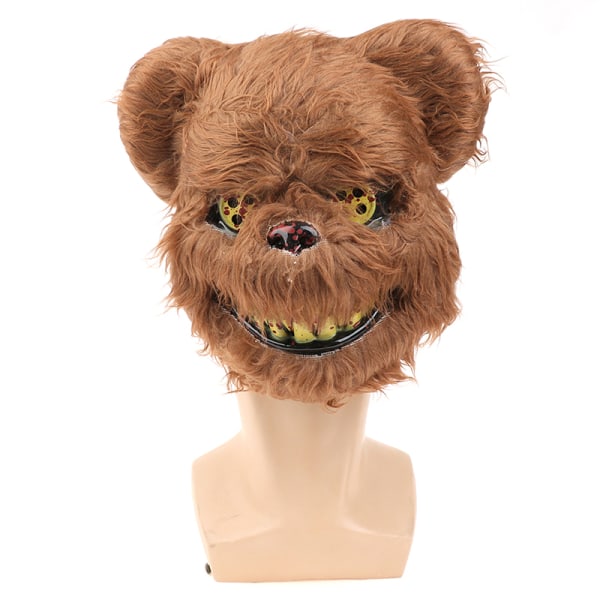 Halloween Mask Bloody Killer Mask Teddy Bear Plush Cosplay Ho A onesize