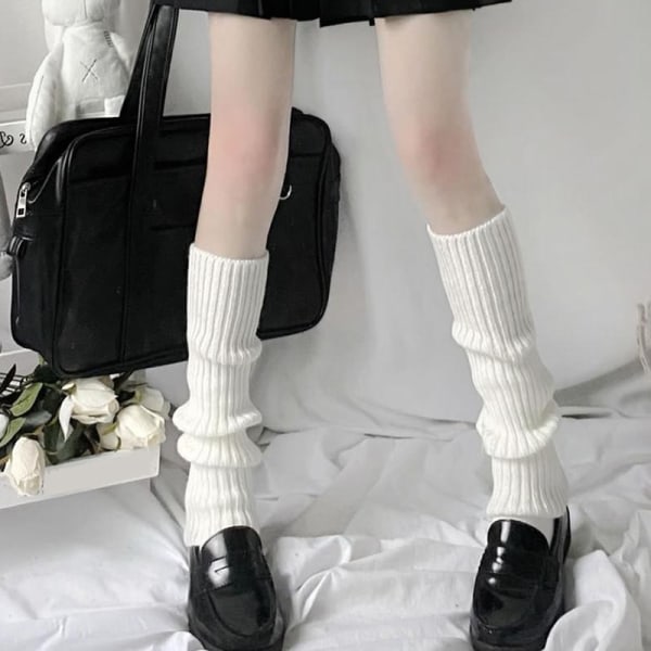 Naiset Lolita Sukat Sweet Girls Pile Pile Sukat Jalkojenlämmittimet Ball White One size